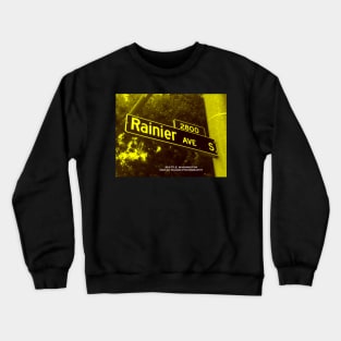 Golden Black Rainier Avenue South, Seattle, WA by Mistah Wilson Photography Crewneck Sweatshirt